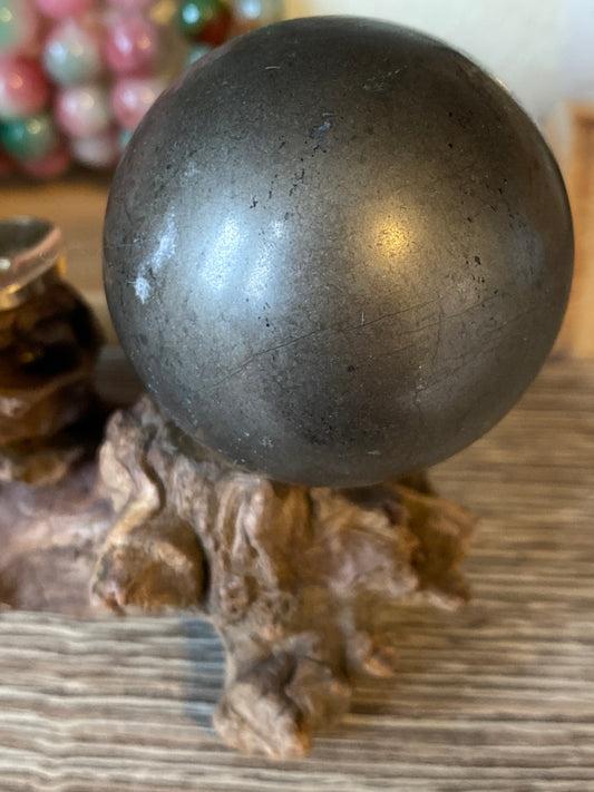Polished Pyrite Sphere