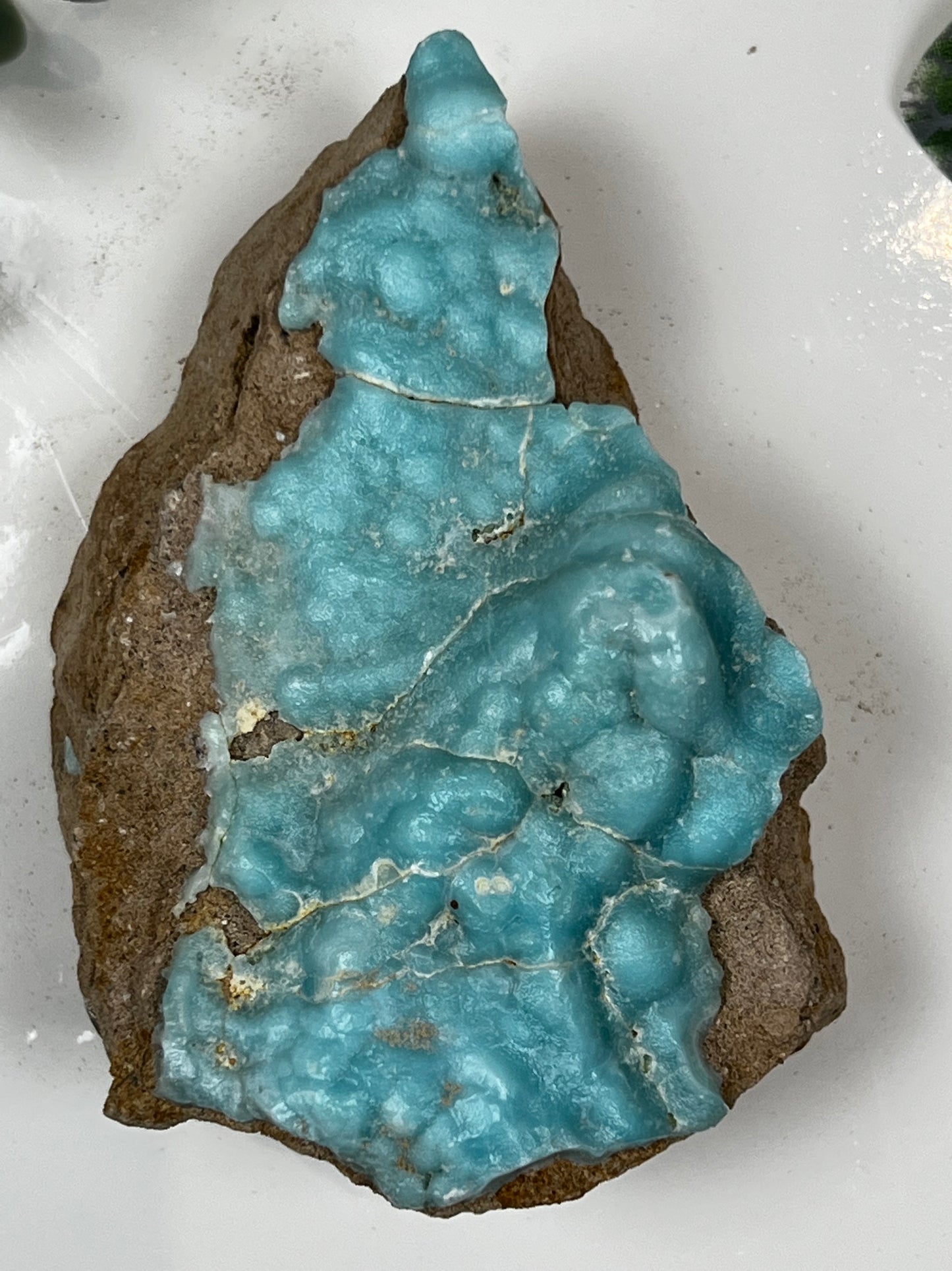 Large Blue Aragonite Specimen