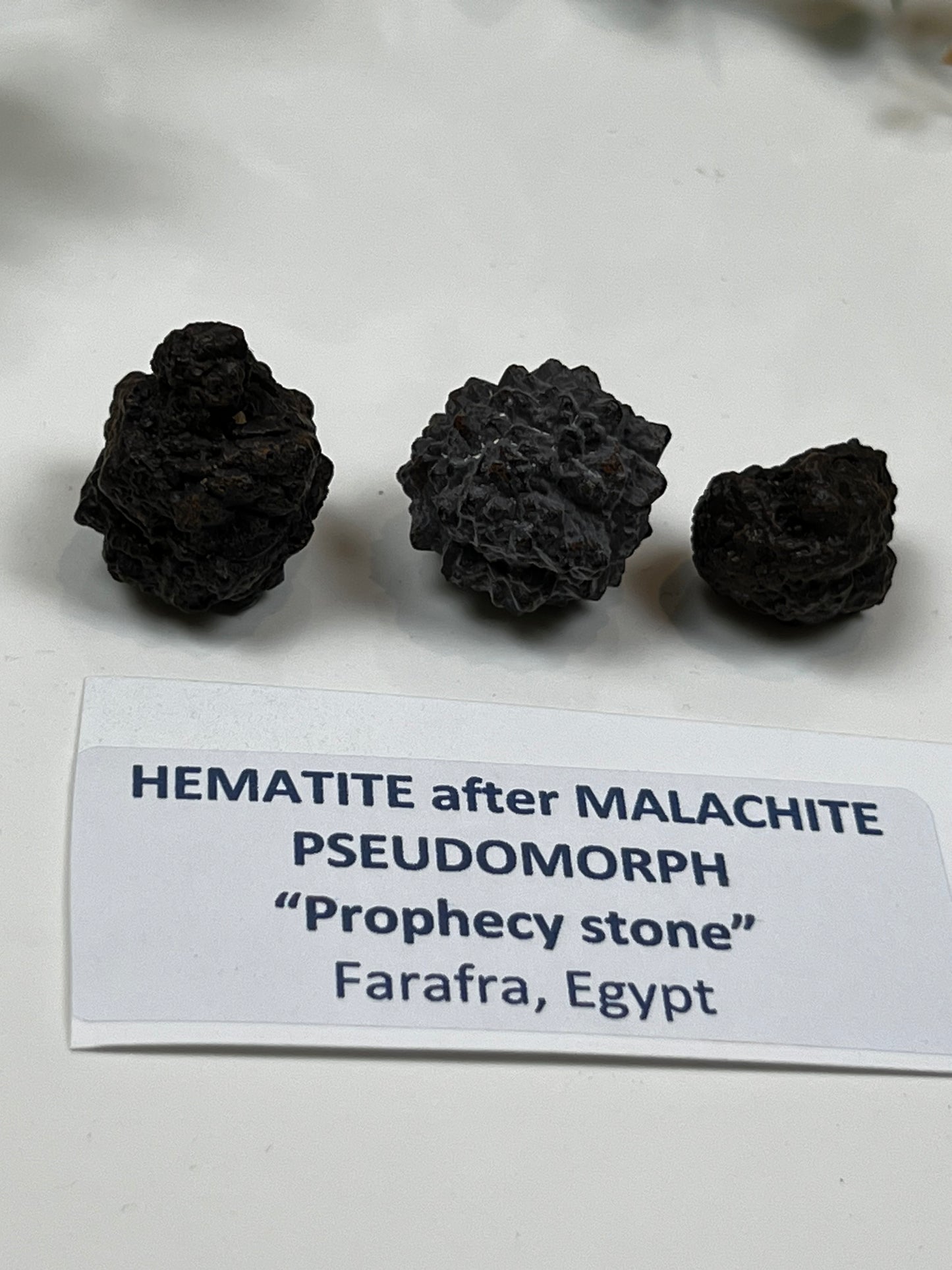 Prophecy stone Hematite after Malachite